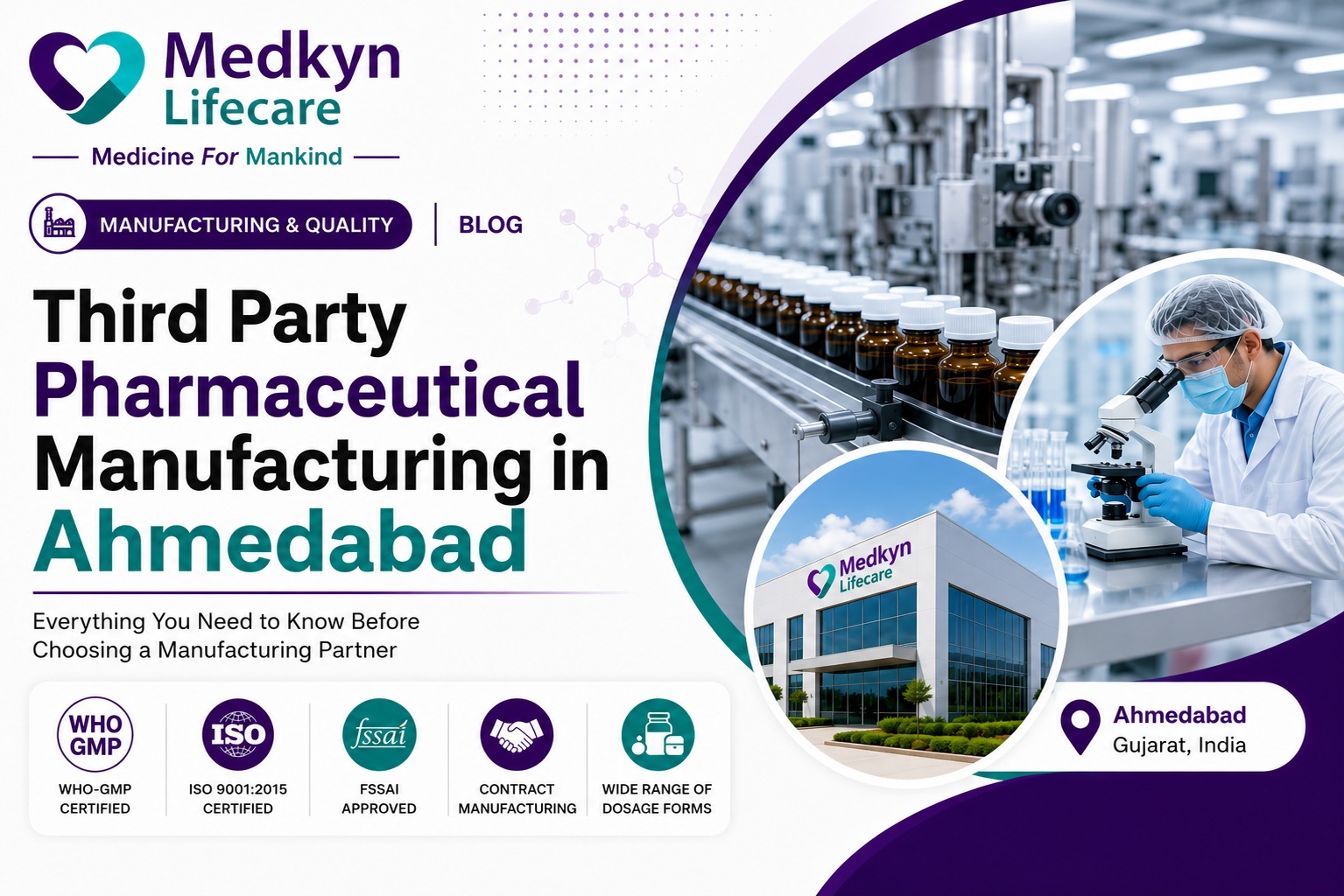 Third party pharmaceutical manufacturing in Ahmedabad, Gujarat — Medkyn Lifecare